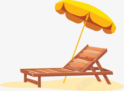 矢量椅子沙滩度假懒人躺椅矢量图高清图片