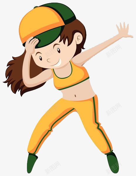 卡通儿童街舞png免抠素材_新图网 https://ixintu.com 儿童街舞 卡通 穿运动服跳舞的女孩 街舞少年 跳舞的女孩 青春