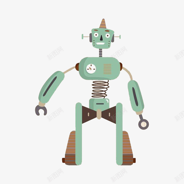 浅绿色的机器人png免抠素材_新图网 https://ixintu.com 创造 制作 弹簧 机器人 玩具 玩具组装 科技