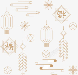 中国风年货节新年元素装饰底纹中国风祥云高清图片