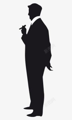 男士吸烟黑衣服的人高清图片