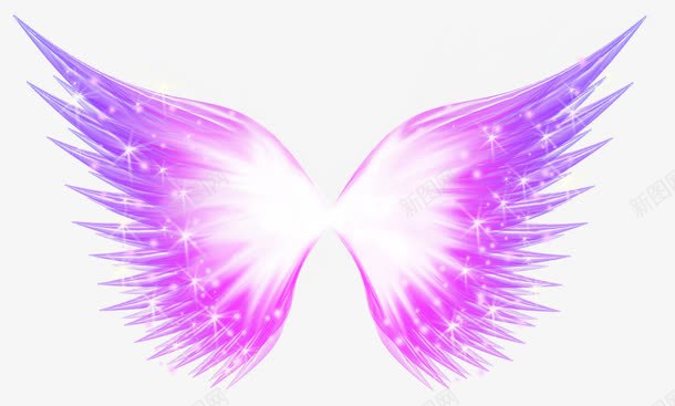 翅膀psd免抠素材_新图网 https://ixintu.com 天使羽翼 紫色翅膀发光的翅膀天使的翅膀
