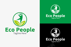 环境友好绿色的可爱logo矢量图图标高清图片