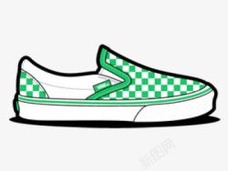 Checkerboard货车棋盘绿色鞋面包车滑项图标高清图片