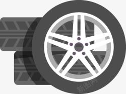 轮胎PNG图扁平化堆叠的轮胎图高清图片