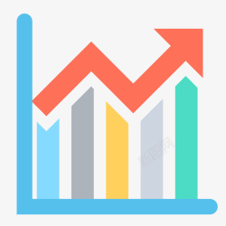 彩色折线数据分析元素矢量图素材