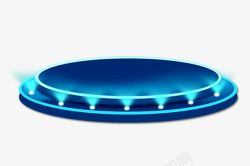 蓝色圆形立体迷宫蓝色舞台灯光高清图片