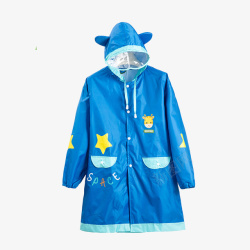 蓝色雨衣素材