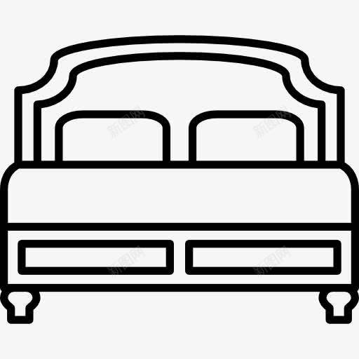 满床图标png_新图网 https://ixintu.com 卧室 古色古香 复古 家具 建筑 酒店