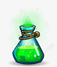 游戏药水绿色药水瓶子卡通游戏高清图片