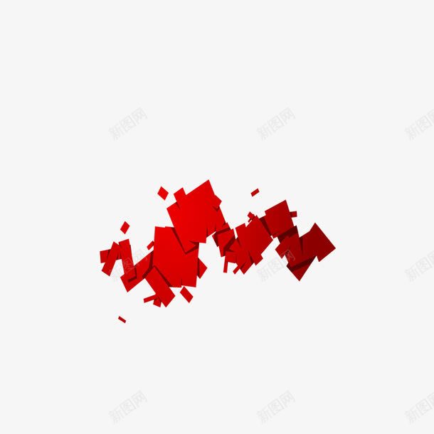 红色小碎纸png免抠素材_新图网 https://ixintu.com 小碎纸 小纸片 简约 红色 红色几何图案 纸片