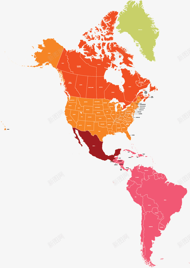 彩色拼图美洲地图矢量图ai免抠素材_新图网 https://ixintu.com 彩色地图 拼图 拼图地图 矢量png 矢量图 矢量拼接地图 美洲 美洲地图