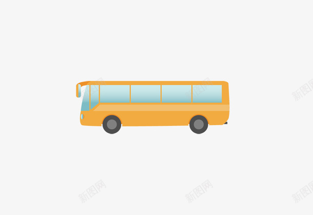 卡通黄色公共汽车图标png_新图网 https://ixintu.com 交通工具 免抠 公交车图标 卡通车辆 巴士公交 车辆图标