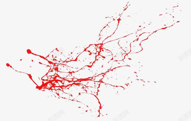 飞溅的血液png免抠素材_新图网 https://ixintu.com 喷溅 泼洒 泼洒水彩 红色 血液