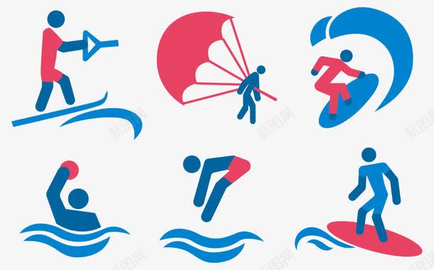 水上运动png免抠素材_新图网 https://ixintu.com png图片素材 免费png素材 冲浪 水球 跳水 运动人