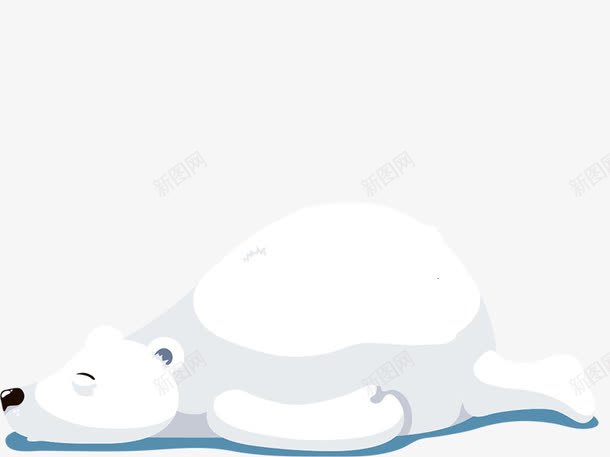 白色北极熊png免抠素材_新图网 https://ixintu.com 北极熊 卡通 手绘 白色