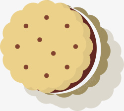 奶油夹心饼干奶油夹心饼干矢量图高清图片
