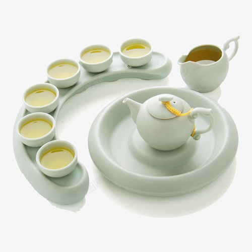 一圈茶杯围着茶具整套茶具png免抠素材_新图网 https://ixintu.com 产品实物 客厅茶具 整套 茶具