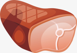 红色刀具卡通的大肉块矢量图高清图片