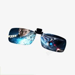 立体眼镜偏光式3D近视夹片高清图片
