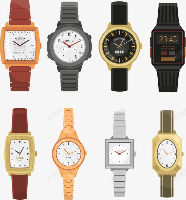 多款手表png免抠素材_新图网 https://ixintu.com EPS 卡通手表 圆形手表 女士手表 数码表冠 方形手表 机械表 电子表 男士手表 皮带手表 金色手表 钢带手表 长方形手表
