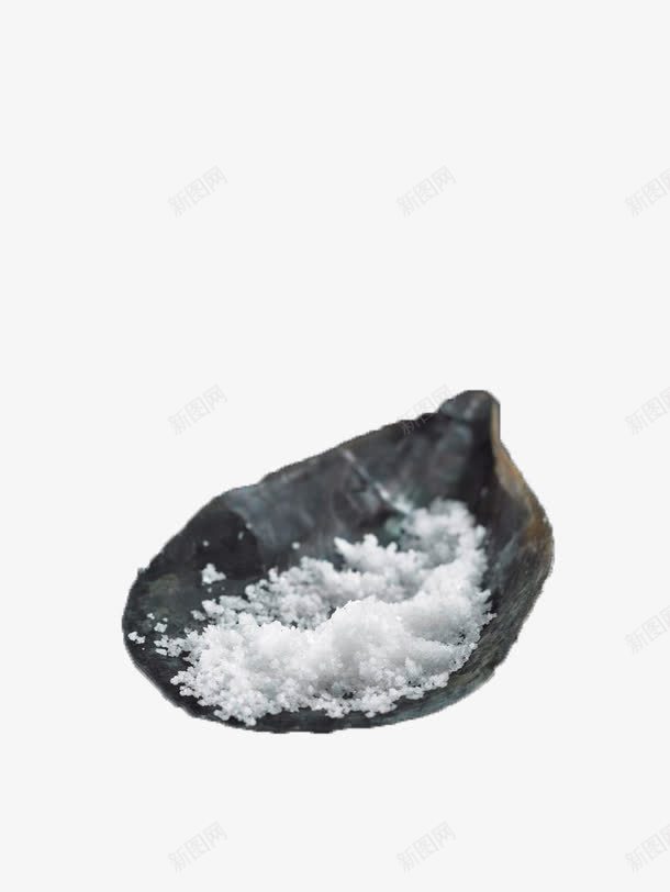 蚌壳里的海盐png免抠素材_新图网 https://ixintu.com 晶体 海盐 盐巴 盐晶 蚌壳