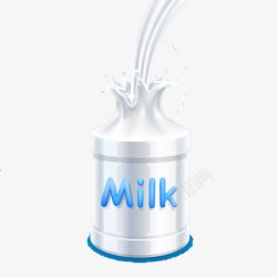 铁质牛奶桶液态桶状牛奶背景矢量图高清图片
