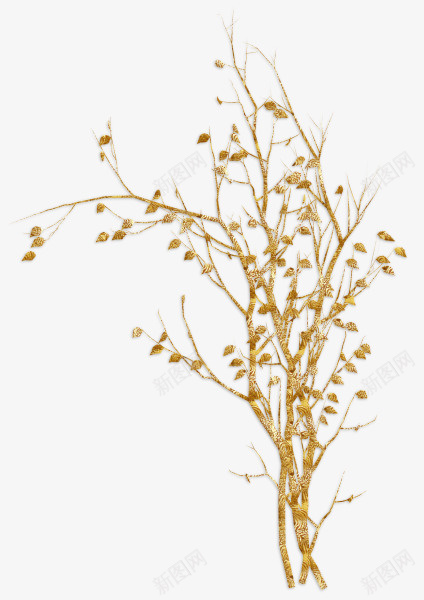 金色树木png免抠素材_新图网 https://ixintu.com 华丽 树木 植物 装饰图案 金色