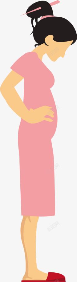 小腹小腹微隆的孕妇高清图片