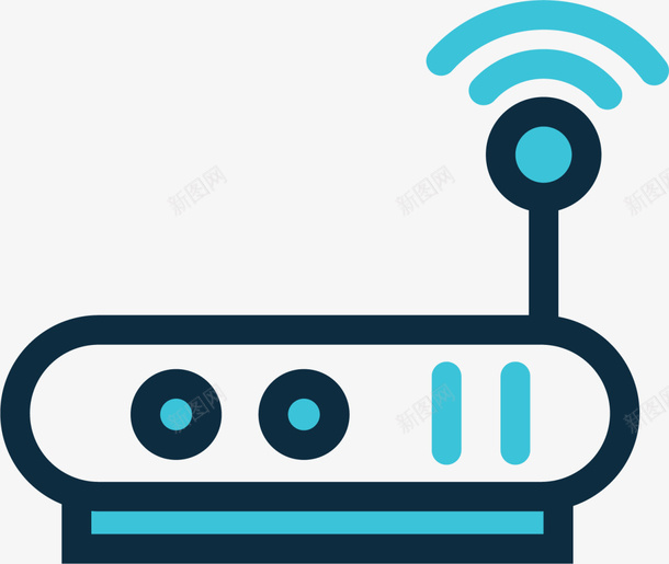 白色简约线条路由器png免抠素材_新图网 https://ixintu.com wifi 世界电信日 信号 无线网 移动网络 网络 路由器