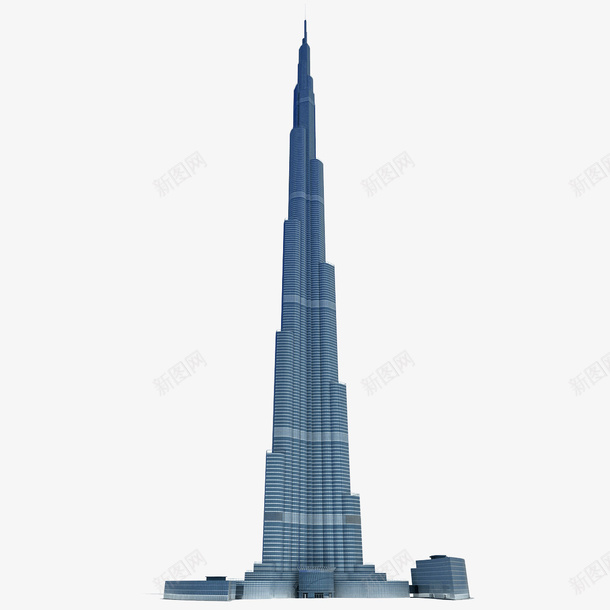 迪拜哈利法塔元素png免抠素材_新图网 https://ixintu.com 哈利法塔 迪拜 迪拜哈利法塔 高楼