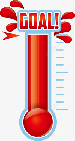 爆表的卡通温度计矢量图素材