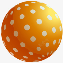 漂浮条纹小球插画橙色白点小球插画矢量图高清图片