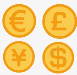 欧元金币矢量图高清图片