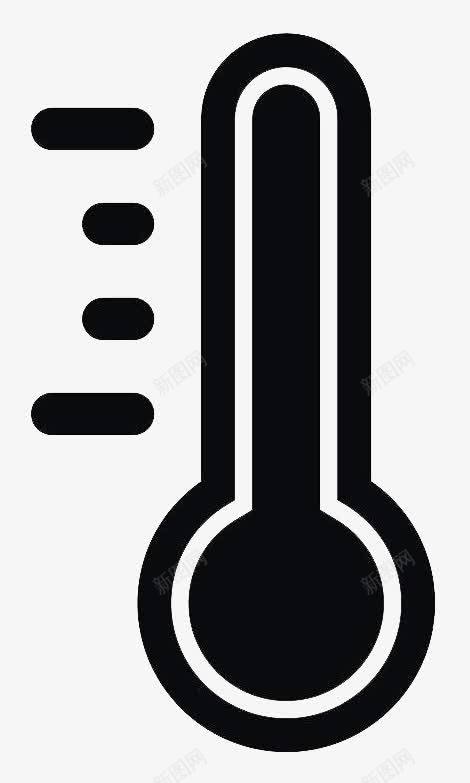 黑色卡通温度图标png_新图网 https://ixintu.com 卡通图 图标 温度 温度计 湿度图标 设计图 黑色图标