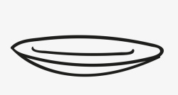 斑马条纹盘子黑色条纹简易简笔画家用厨具矢量图图标高清图片