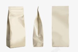 包装纸袋手绘米色封口包装纸袋高清图片