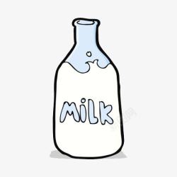 香醇可口瓶装鲜牛奶高清图片