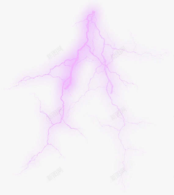 紫色闪电png免抠素材_新图网 https://ixintu.com 天气 气候 闪电 雷电