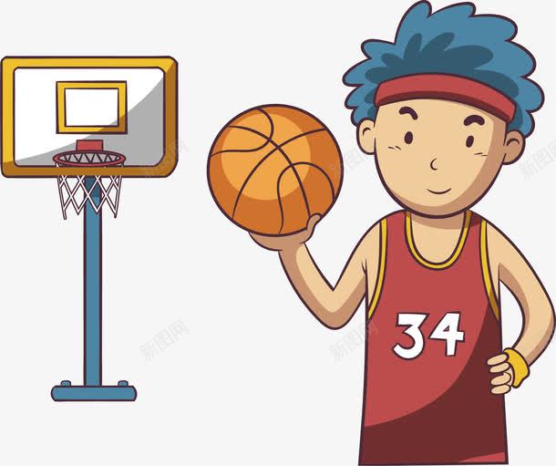 篮球少年png免抠素材_新图网 https://ixintu.com 打篮球 球员 矢量素材 篮球小子 街头篮球
