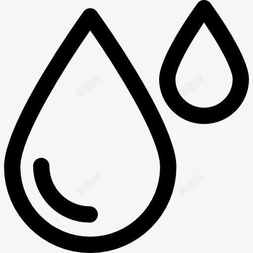标图标png_新图网 https://ixintu.com 中风 形状 概述了两种不同尺寸的笔画符号滴 水 油墨 液体 滴 素描工具 降