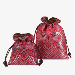 高档大米包装袋红色高端锦囊炭包袋高清图片