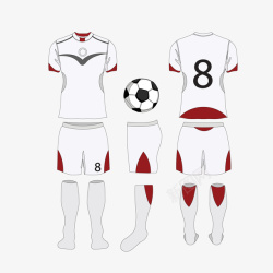 足球队服足球运动员的运动服矢量图高清图片