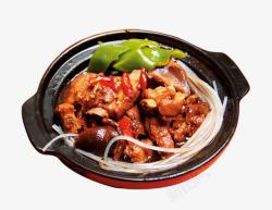 大碗砂锅黄焖鸡米线素材