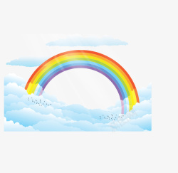 云端彩虹空中云端美丽彩虹高清图片