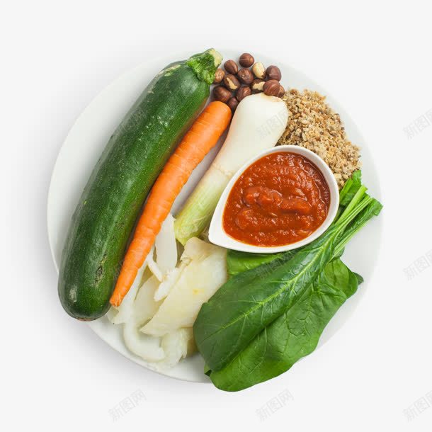 一盘子蔬菜胡萝卜青菜png免抠素材_新图网 https://ixintu.com 盘子 胡萝卜 蔬菜 青菜