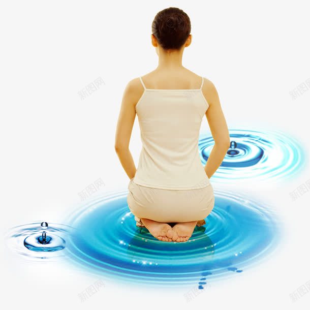 做瑜伽的美女png免抠素材_新图网 https://ixintu.com 保湿 养身 瑜伽 补水