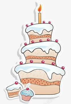 多层蛋糕照片卡通生日蛋糕片高清图片