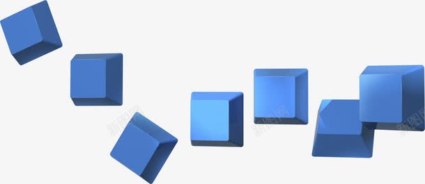 蓝色正方体创意科技png免抠素材_新图网 https://ixintu.com 创意 正方体 科技 蓝色