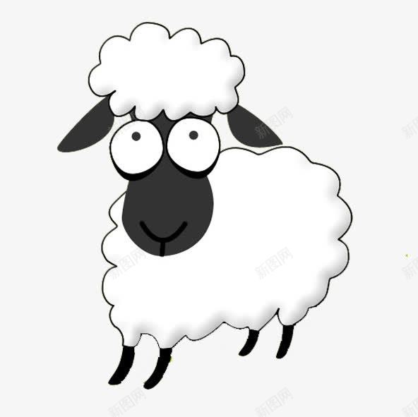 摇晃的小羊png免抠素材_新图网 https://ixintu.com 免抠 动物 卡通 手绘 摇晃 灰色 白色 黑山羊